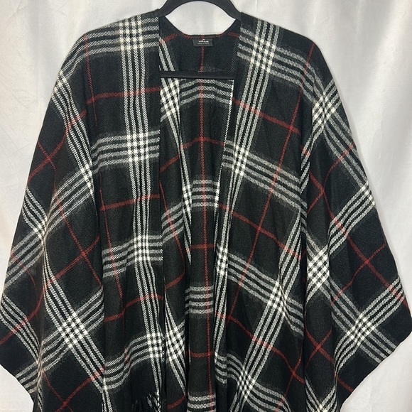 V. FRAAS PLAID BLANKET SHAWL (OS) - Picture 3 of 5